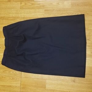 Vintage Pendleton solid navy 100% wool skirt size 6 petite